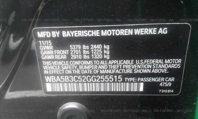 Photo 8 VIN: WBA5B3C52GG255515 - BMW 5 SERIES 