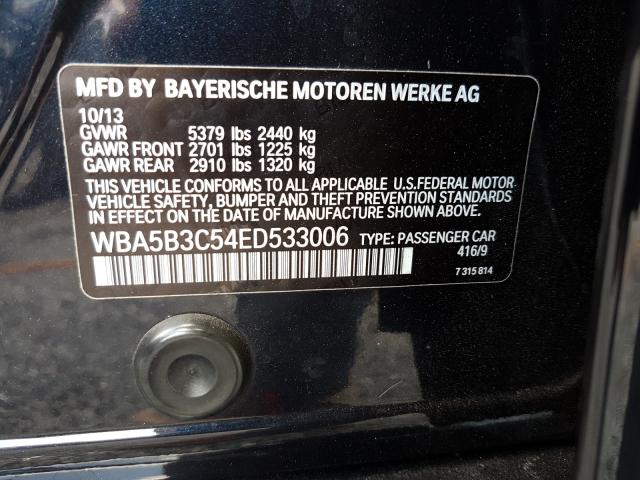 Photo 9 VIN: WBA5B3C54ED533006 - BMW 535 XI 