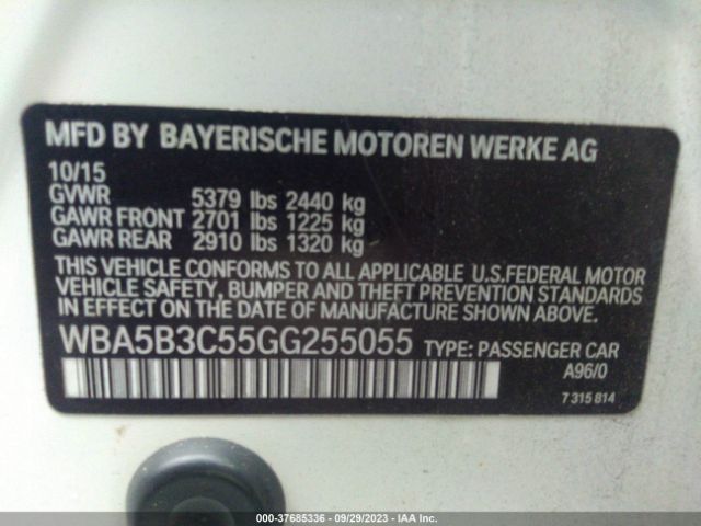 Photo 8 VIN: WBA5B3C55GG255055 - BMW 535I 