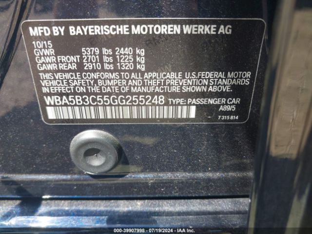 Photo 8 VIN: WBA5B3C55GG255248 - BMW 535I 