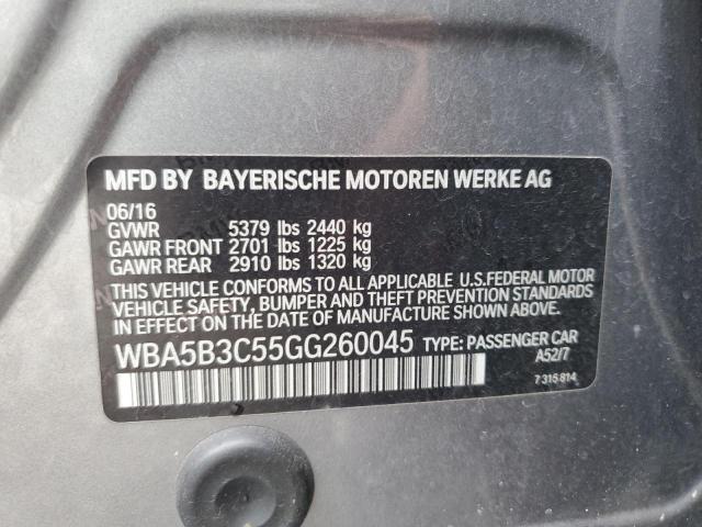 Photo 11 VIN: WBA5B3C55GG260045 - BMW 535 XI 