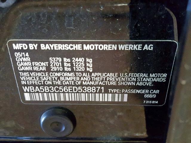 Photo 9 VIN: WBA5B3C56ED538871 - BMW 535 XI 