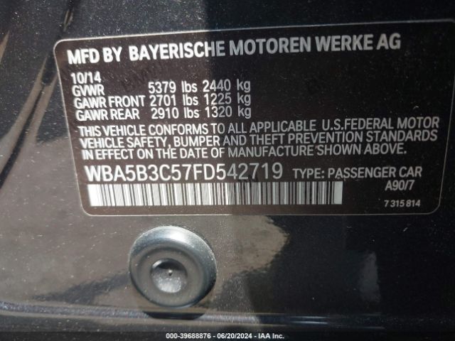 Photo 8 VIN: WBA5B3C57FD542719 - BMW 535I 