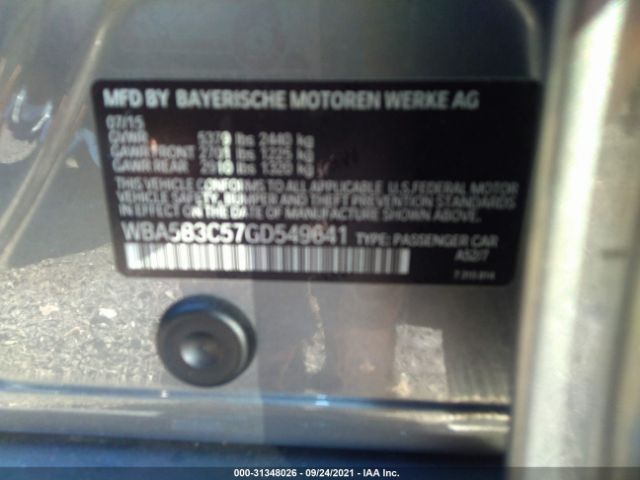 Photo 8 VIN: WBA5B3C57GD549641 - BMW 5 