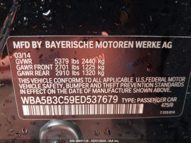 Photo 8 VIN: WBA5B3C59ED537679 - BMW 535I 