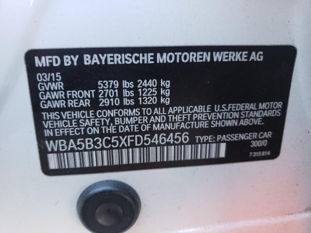 Photo 9 VIN: WBA5B3C5XFD546456 - BMW 535 XI 