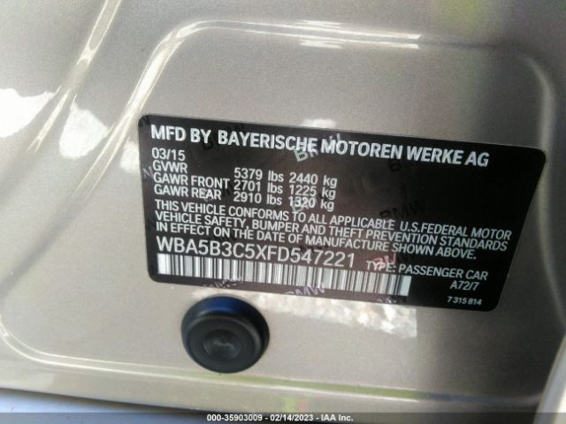 Photo 8 VIN: WBA5B3C5XFD547221 - BMW 5 SERIES 