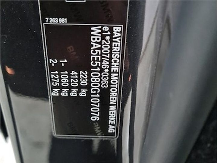 Photo 11 VIN: WBA5E51080G107076 - BMW 5 DIESEL - 2013 