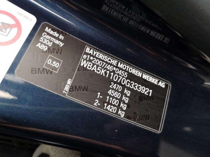 Photo 23 VIN: WBA5K11070G333921 - BMW SERIE 5 