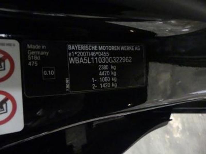 Photo 12 VIN: WBA5L11030G322962 - BMW 5 TOURING DIESEL - 2013 