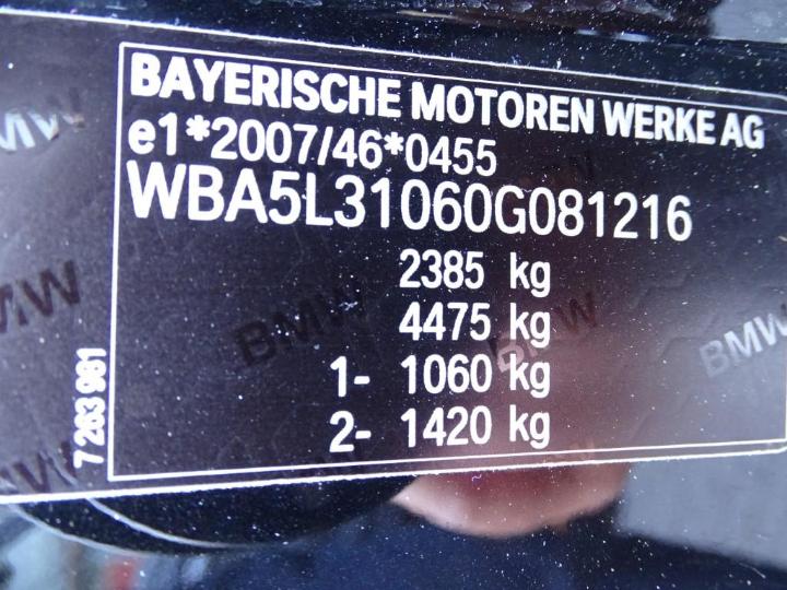 Photo 6 VIN: WBA5L31060G081216 - BMW 5 TOURING 