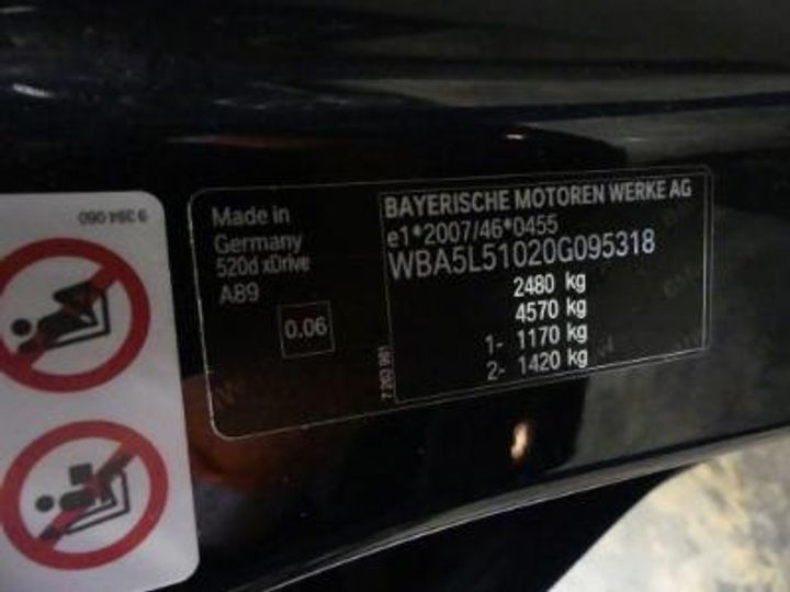 Photo 12 VIN: WBA5L51020G095318 - BMW 5 TOURING DIESEL - 2013 