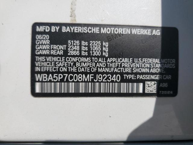 Photo 11 VIN: WBA5P7C08MFJ92340 - BMW 330E 