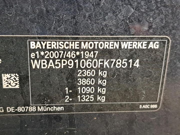 Photo 3 VIN: WBA5P91060FK78514 - BMW SERIE 3 