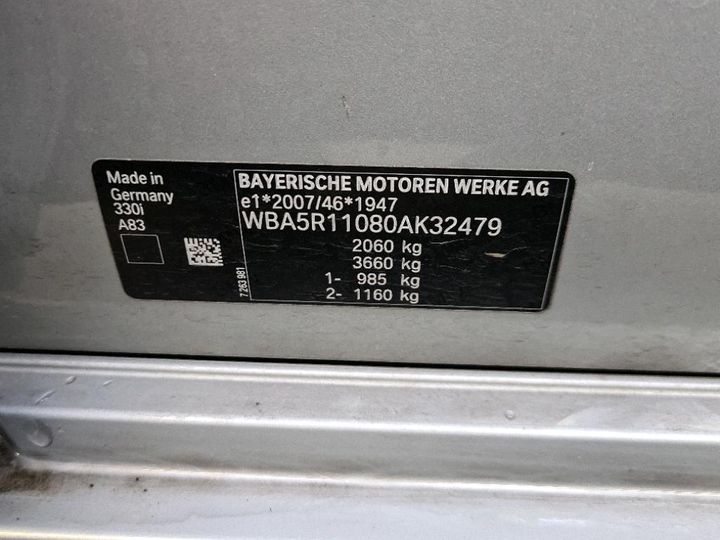 Photo 8 VIN: WBA5R11080AK32479 - BMW 330 