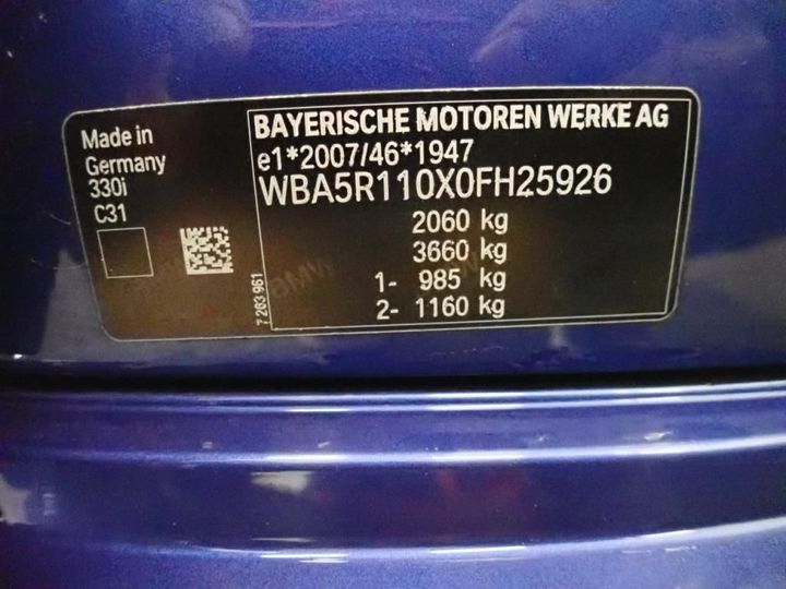 Photo 14 VIN: WBA5R110X0FH25926 - BMW SERIE 3 