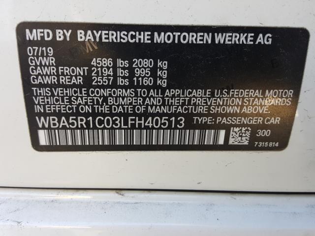 Photo 9 VIN: WBA5R1C03LFH40513 - BMW 330I 