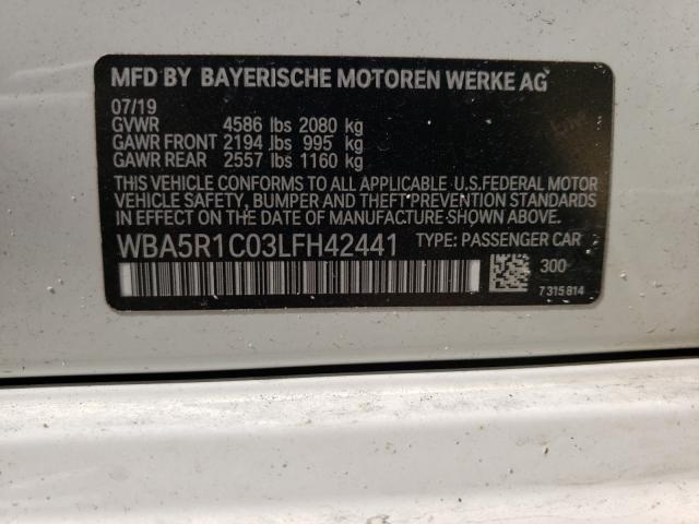 Photo 9 VIN: WBA5R1C03LFH42441 - BMW 3 SERIES 