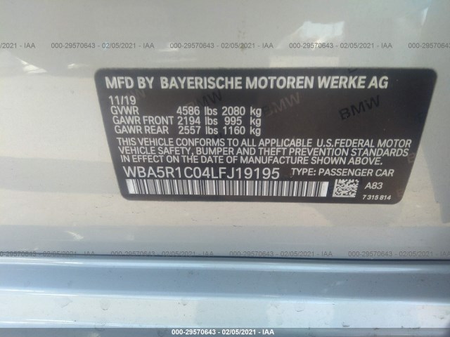 Photo 8 VIN: WBA5R1C04LFJ19195 - BMW 3 