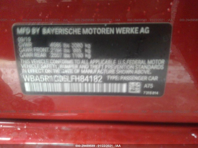 Photo 8 VIN: WBA5R1C06LFH84182 - BMW 3 