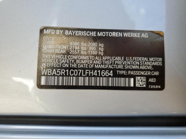 Photo 12 VIN: WBA5R1C07LFH41664 - BMW 330I 