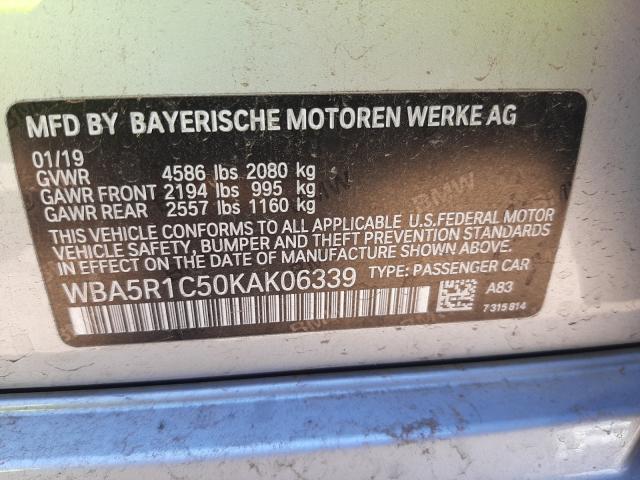 Photo 9 VIN: WBA5R1C50KAK06339 - BMW 330I 