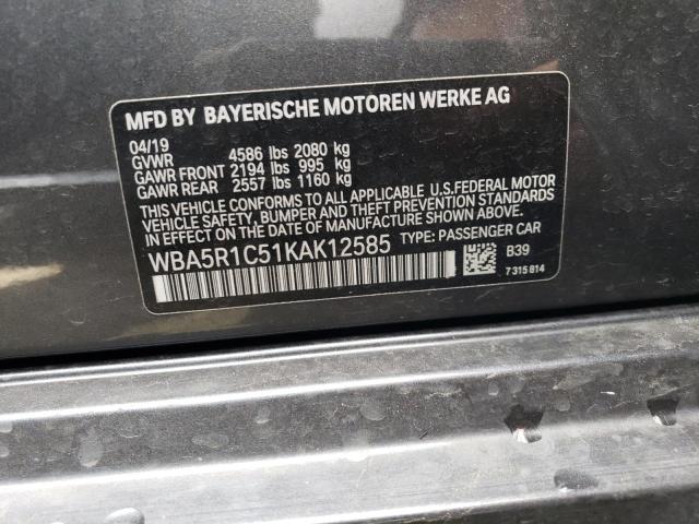 Photo 11 VIN: WBA5R1C51KAK12585 - BMW 330I 