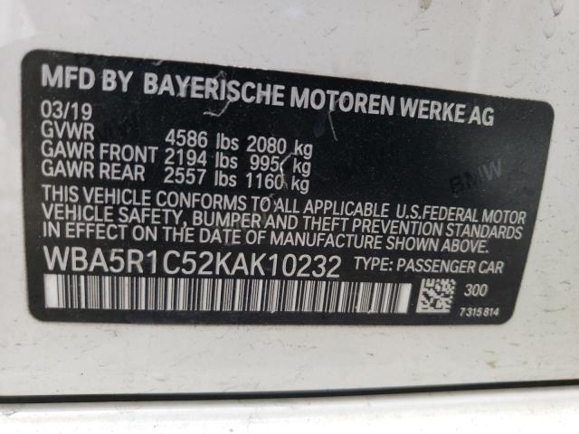 Photo 12 VIN: WBA5R1C52KAK10232 - BMW 330I 