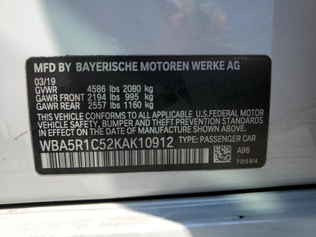 Photo 11 VIN: WBA5R1C52KAK10912 - BMW 330I 