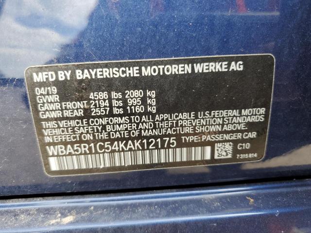 Photo 9 VIN: WBA5R1C54KAK12175 - BMW 330I 