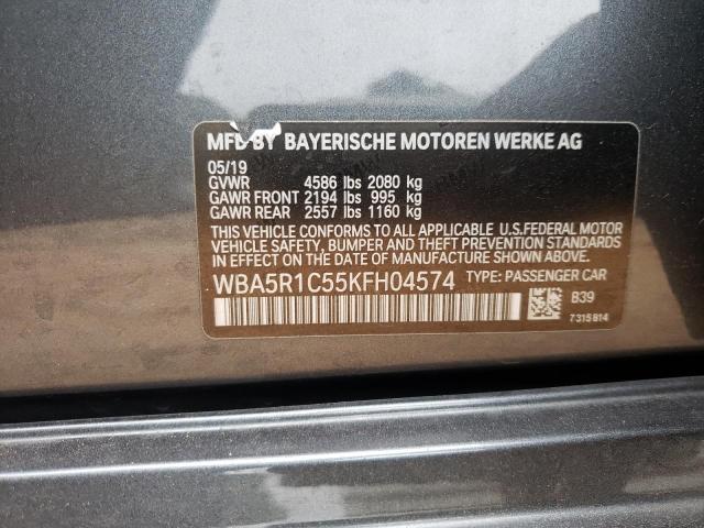 Photo 9 VIN: WBA5R1C55KFH04574 - BMW 330I 