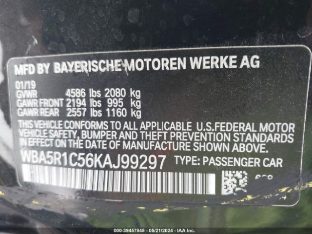 Photo 8 VIN: WBA5R1C56KAJ99297 - BMW 330I 