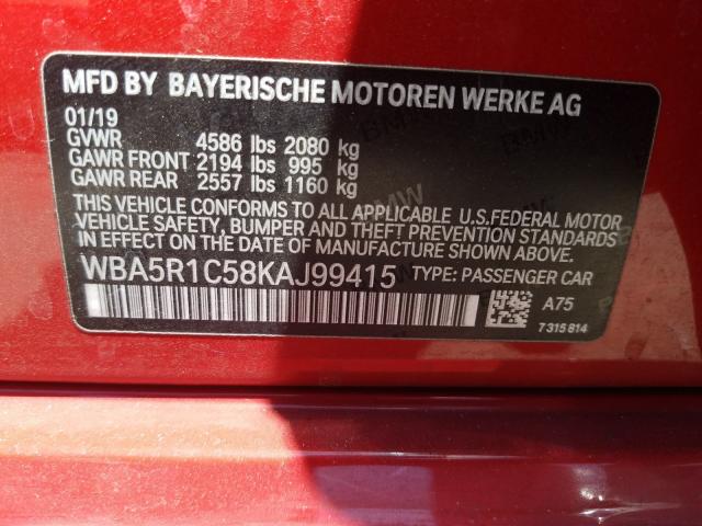 Photo 9 VIN: WBA5R1C58KAJ99415 - BMW 330I 