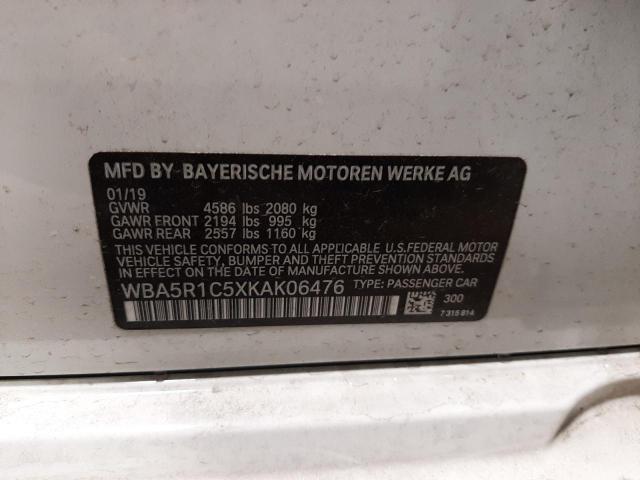 Photo 9 VIN: WBA5R1C5XKAK06476 - BMW 330I 