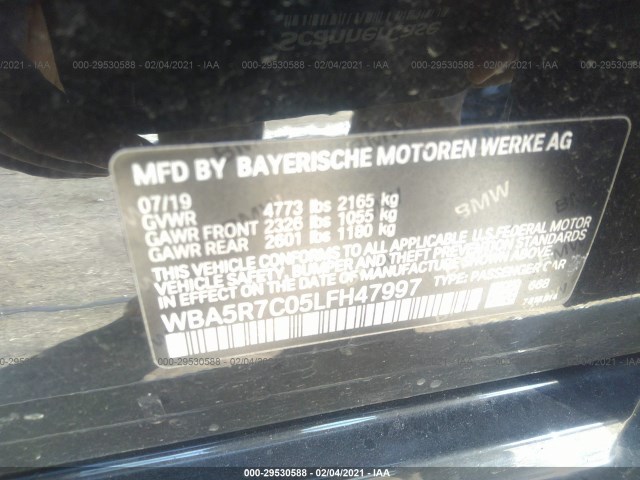 Photo 8 VIN: WBA5R7C05LFH47997 - BMW 330I 