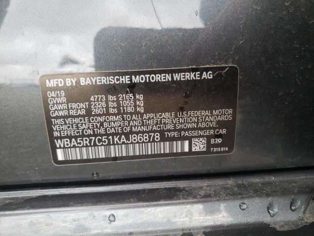 Photo 11 VIN: WBA5R7C51KAJ86878 - BMW 330XI 