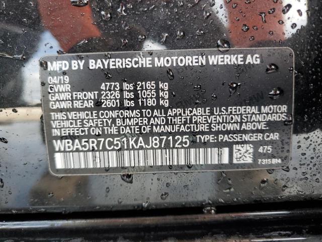 Photo 11 VIN: WBA5R7C51KAJ87125 - BMW 3 SERIES 