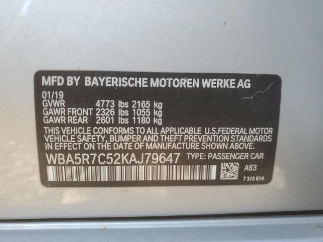 Photo 11 VIN: WBA5R7C52KAJ79647 - BMW 3 SERIES 