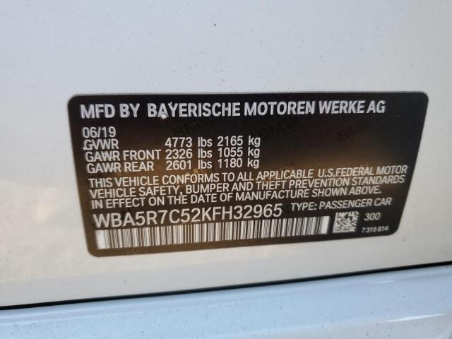 Photo 11 VIN: WBA5R7C52KFH32965 - BMW 330I 