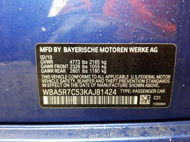 Photo 9 VIN: WBA5R7C53KAJ81424 - BMW 330XI 