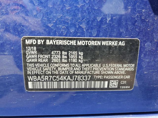 Photo 11 VIN: WBA5R7C54KAJ78337 - BMW 330I 