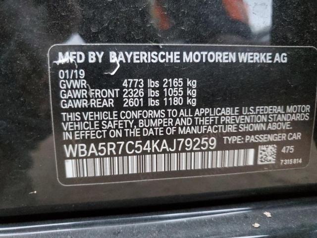 Photo 12 VIN: WBA5R7C54KAJ79259 - BMW 3 SERIES 