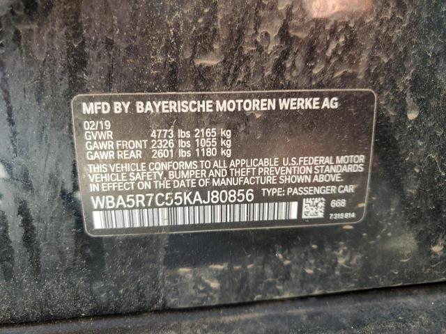 Photo 11 VIN: WBA5R7C55KAJ80856 - BMW 3 SERIES 