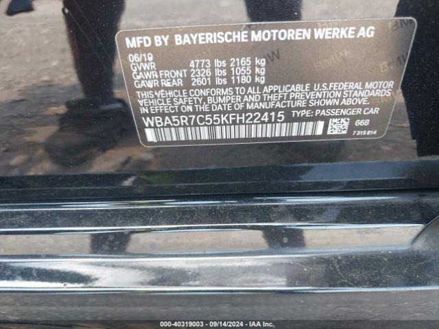 Photo 8 VIN: WBA5R7C55KFH22415 - BMW 330I 