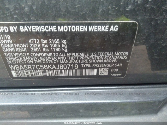 Photo 8 VIN: WBA5R7C56KAJ80719 - BMW 3 