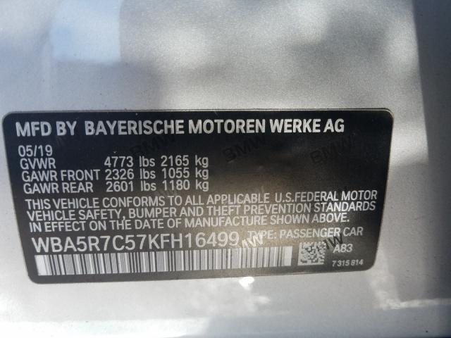 Photo 9 VIN: WBA5R7C57KFH16499 - BMW 330XI 