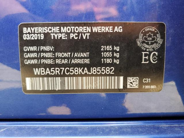 Photo 11 VIN: WBA5R7C58KAJ85582 - BMW 3 SERIES 