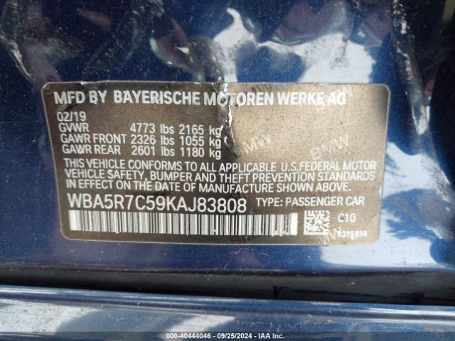 Photo 8 VIN: WBA5R7C59KAJ83808 - BMW 330I 