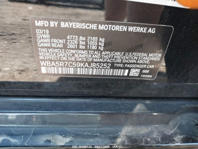 Photo 8 VIN: WBA5R7C59KAJ85252 - BMW 330I 