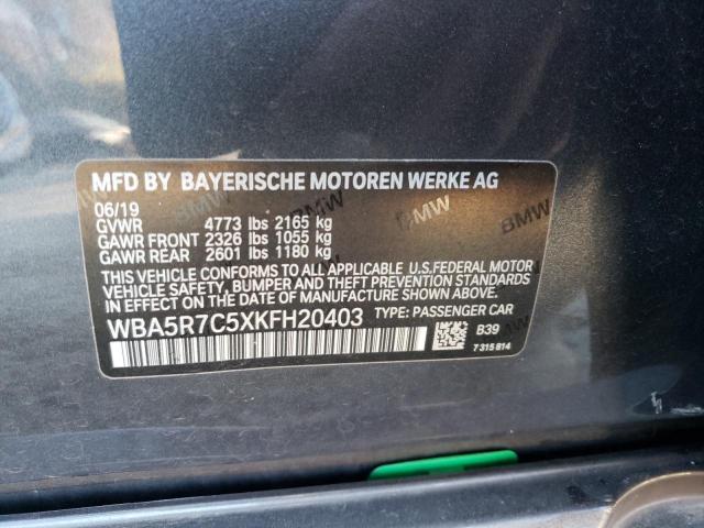 Photo 9 VIN: WBA5R7C5XKFH20403 - BMW 330XI 